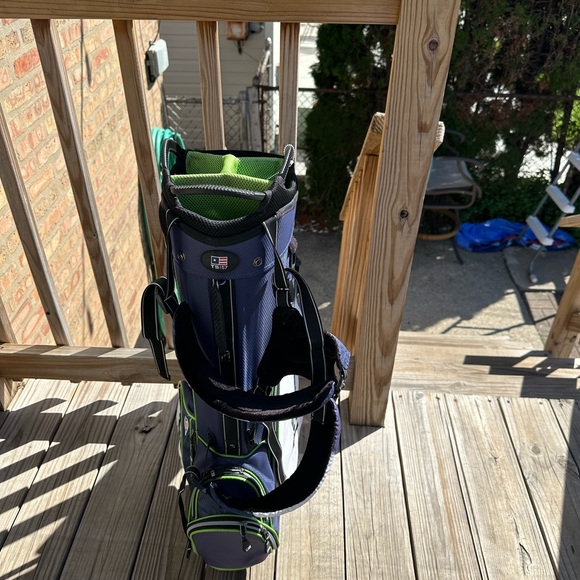 TS3 US Kids Golf Bag Club Stand Tour Series USKG 57 Youth Blue Green No Cover - Picture 4 of 6